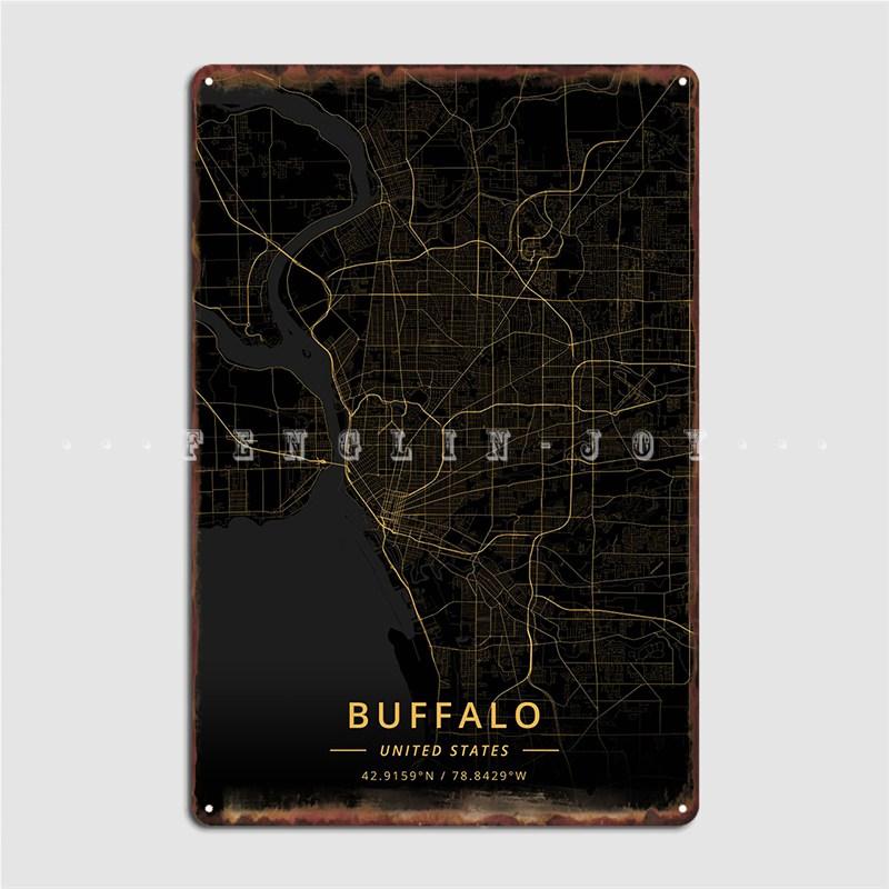 

Плакат Buffalo США, металлическая доска, настенная живопись, дизайн, кинотеатр, кухня, клуб, бар, жестяная вывеска, плакат 20x30cm