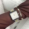 Cruz La CW10313 Silver Gold Watch Tétragone Women's