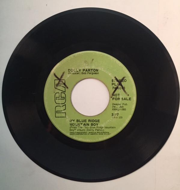 

7inch Record DOLLY PARTON My Blue Ridge Mountain Boy til D 740243PROMO RCA 1969 US CountryFolk Used