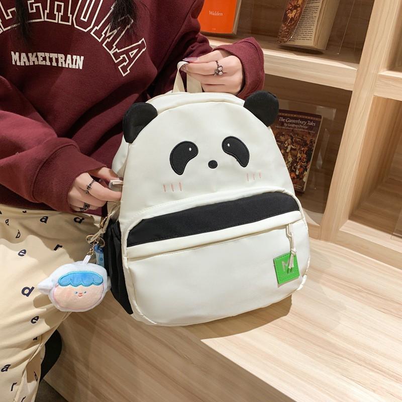 Cute Panda Bag Cartoon Backpack Ins Girl Soft Mini College Middle School Students Small Schoolbag