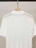 Herbst Damen Strick T-Shirt im französischen Stil mit Applikation und Umlegekragen