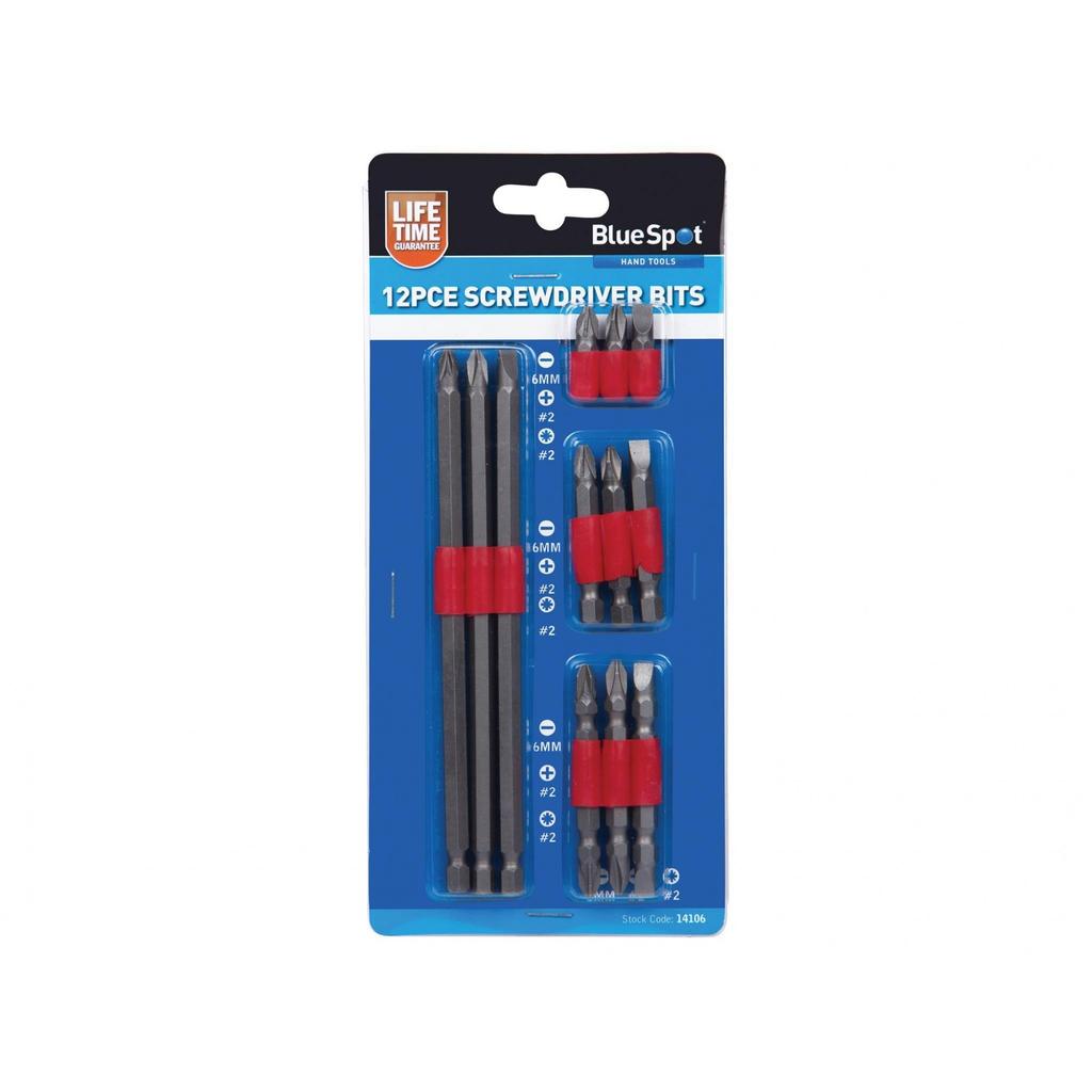 Bluespot Tools Power Bit Set, 12 Piece