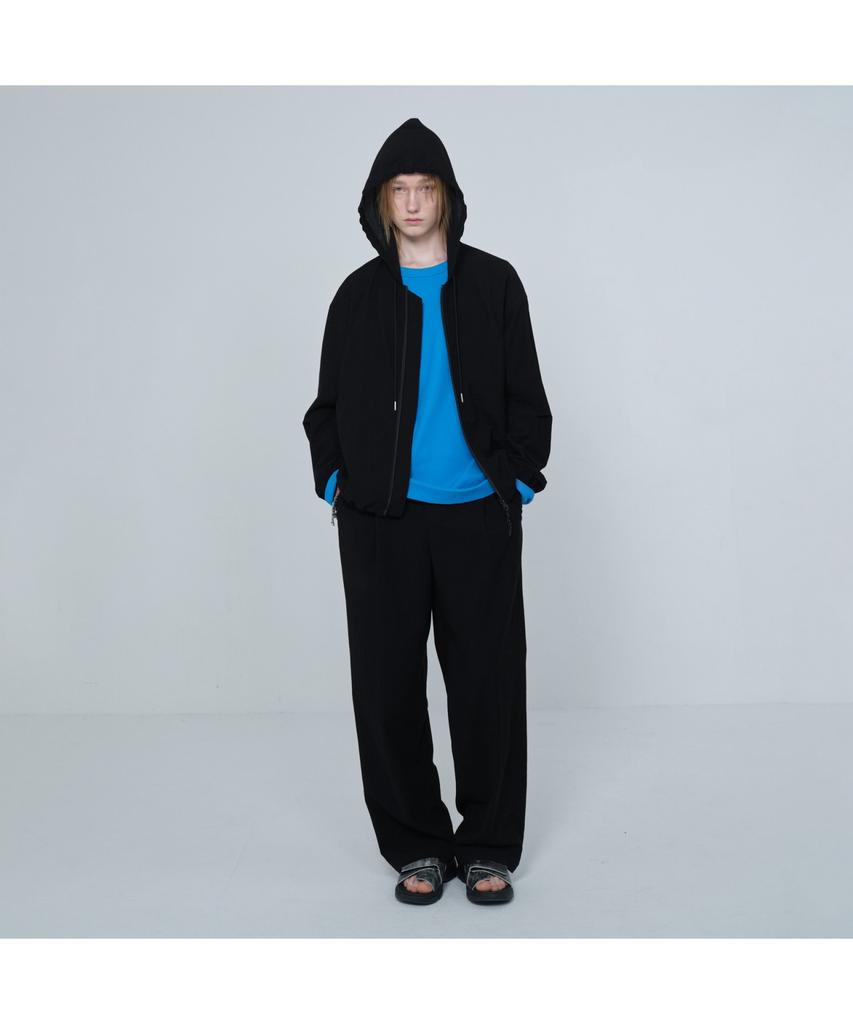 Keoseuuteommellou [Online Only] Black Crinkled Wide Fit Pants Cqpam26211Bkx