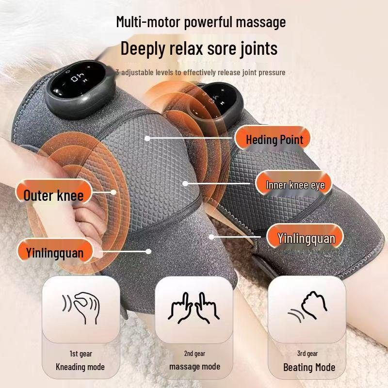 Magnetic Knee Massager with Heated Shoulder, Elbow, and Knee Pads for Joint Relief