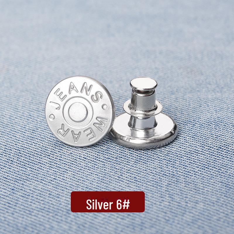 Adjustable Waist Jeans with No Nails, Detachable Waistband, and Tighten Buttons