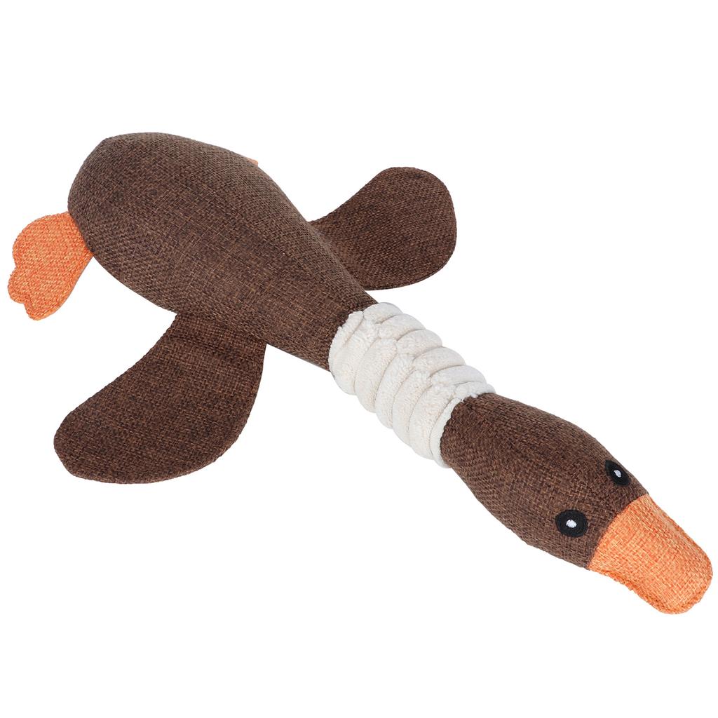 Funny Dog Squeaky Goose Durable Chew Toys Dog Cat Play Interactive Toys Pets SuppliesCoffee Color