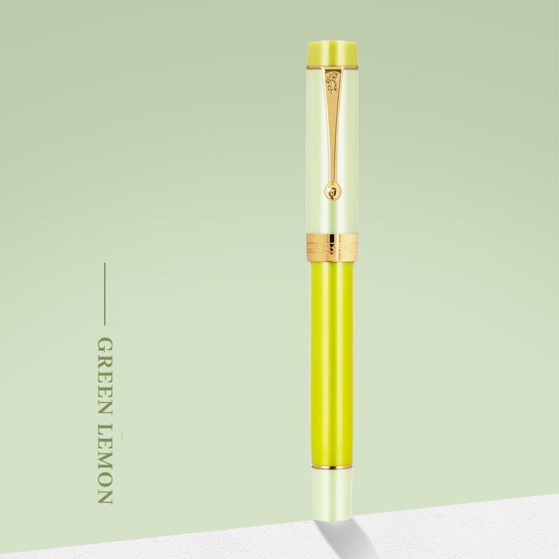 

JINHAO 100 Centennial Fountain Pen Resin Gold Clip Nib EF F M Students Pens Business Stationery School Office Supplies PK 9019 EF(Heartbeat Nib)