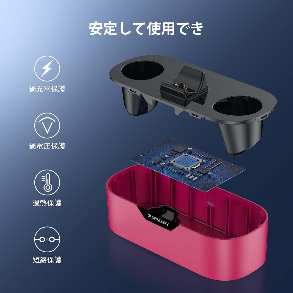 NEWDERY PS5 Controller Charging PS5 Controller Edge Charger and Storage Peripheral Includes LED Overcharge Compact and Red Stand, Stand, Accessories,