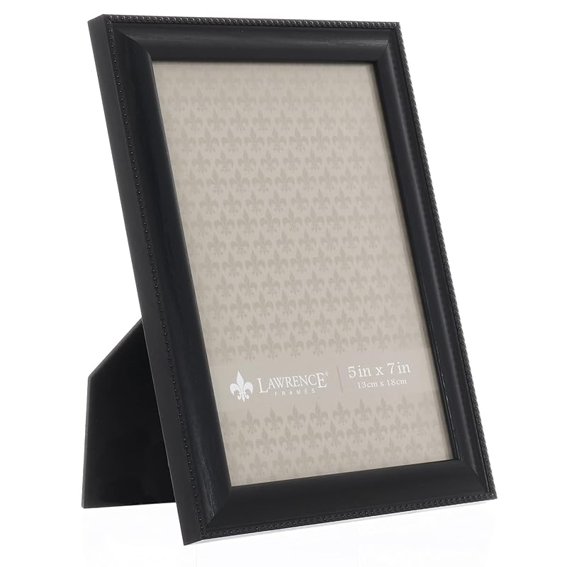 Lawrence Frames Classic Bead Picture Frame, 5x7, Black 5x7 чёрный