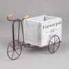 Flower Basket European Style Decoration Handmade Iron Wood Storage Box Unique Container for Wedding