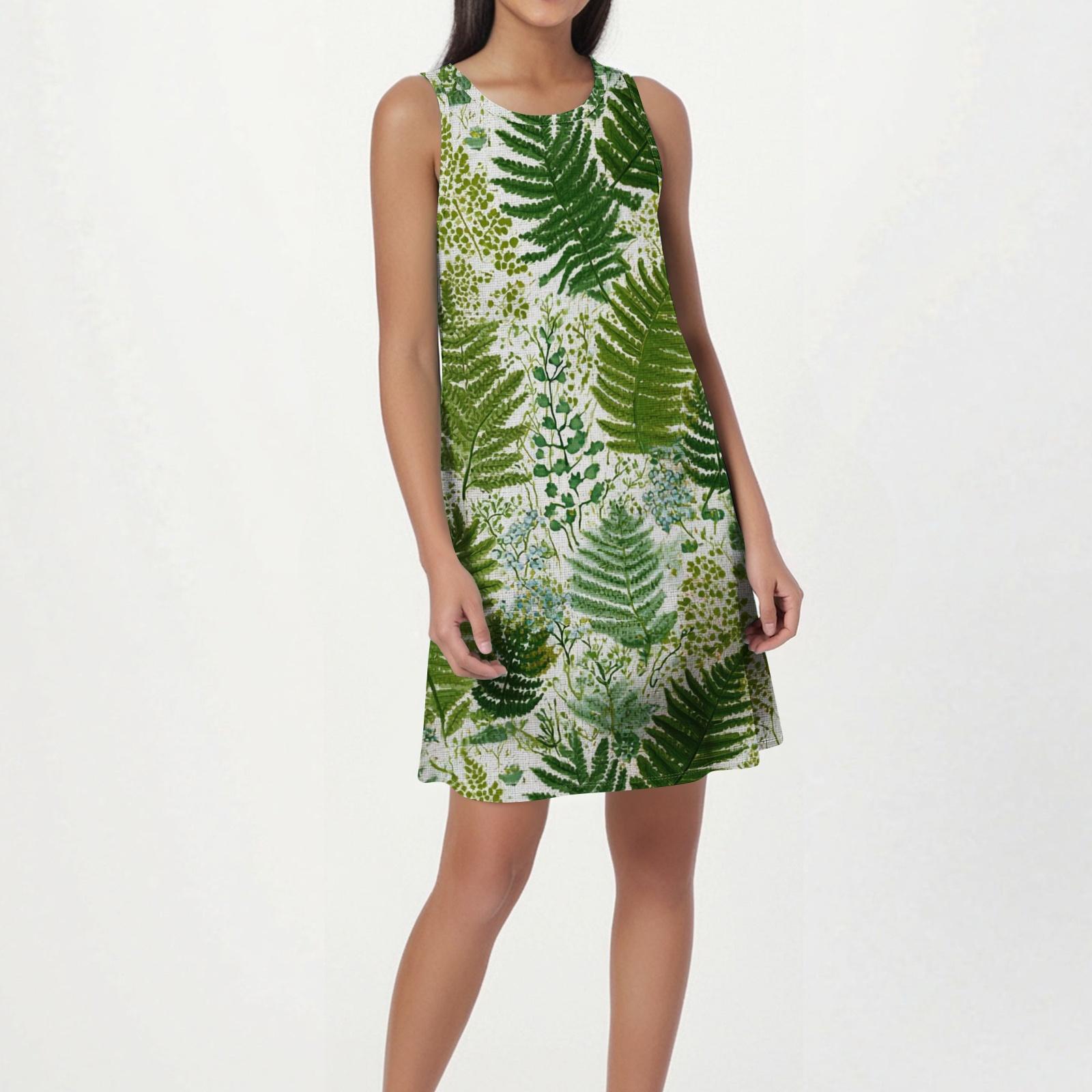 

Sleeveless Sunflower Print A-Line Summer Dresses for Women 2026 Sundresses for Women 2026 Casual Summer Dress Comfortable Fit L