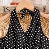 Sweetly Designed Neckless Backless Dress for Girls - Elegant and Retro Polka Dot Summer Children's Dress