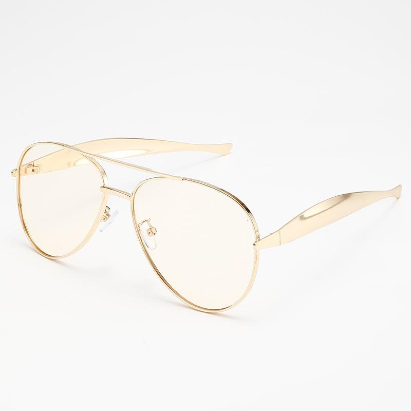 New Retro Large Frame Toad Shaped Metal Sunglasses UV400 Protective Glasses