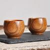 1 Stück Klassische Mini-Teetasse Umweltschutz Massivholzbecher Kleiner Holzbecher Textur Retro Teetasse