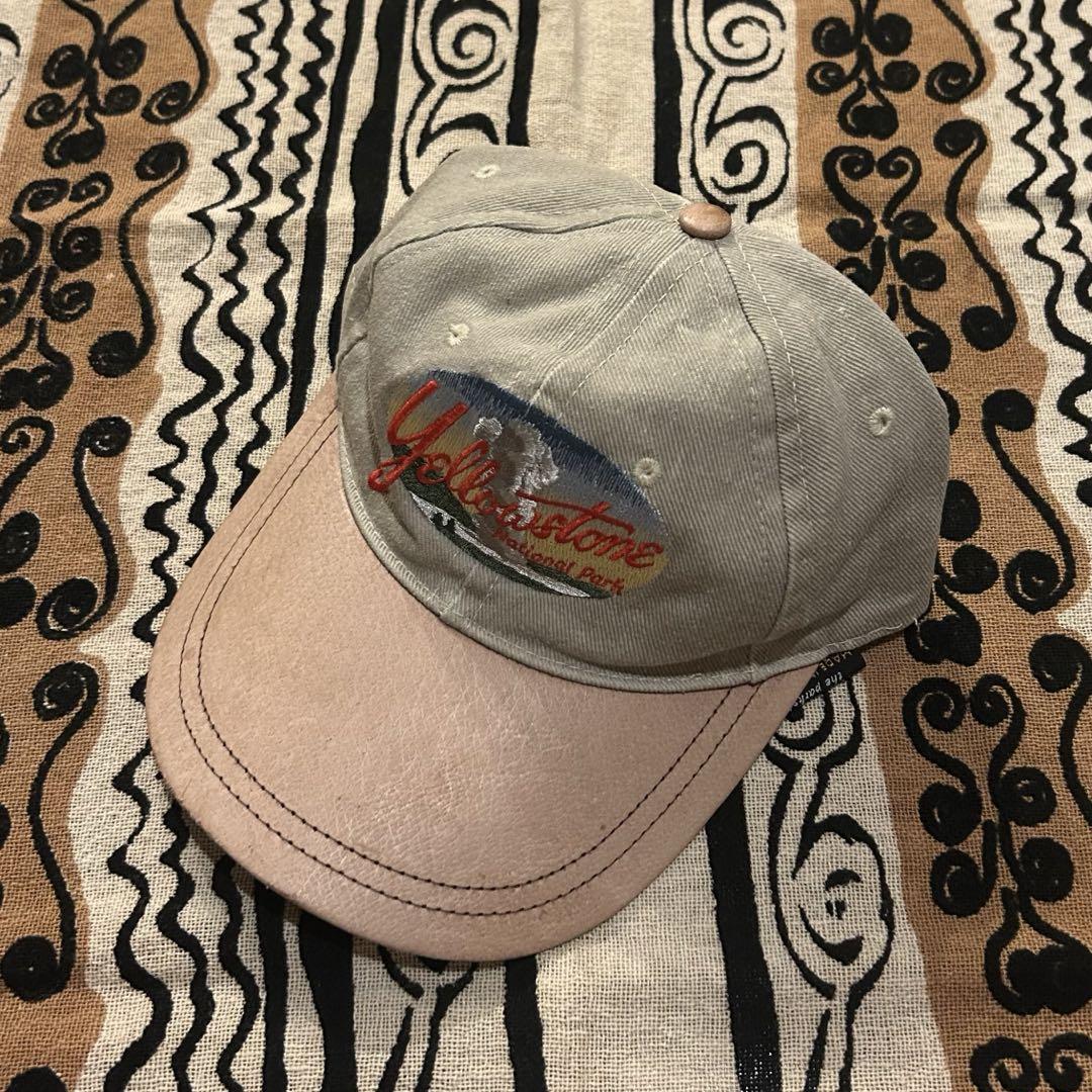 

[USED] 90s USA Made Souvenir Cap, Two-Tone Logo Cap, Yellowstone