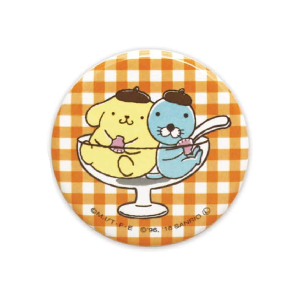 Toshin Pack Bonobono x Pompompurin Can Badge (Parfait) S3-CB100