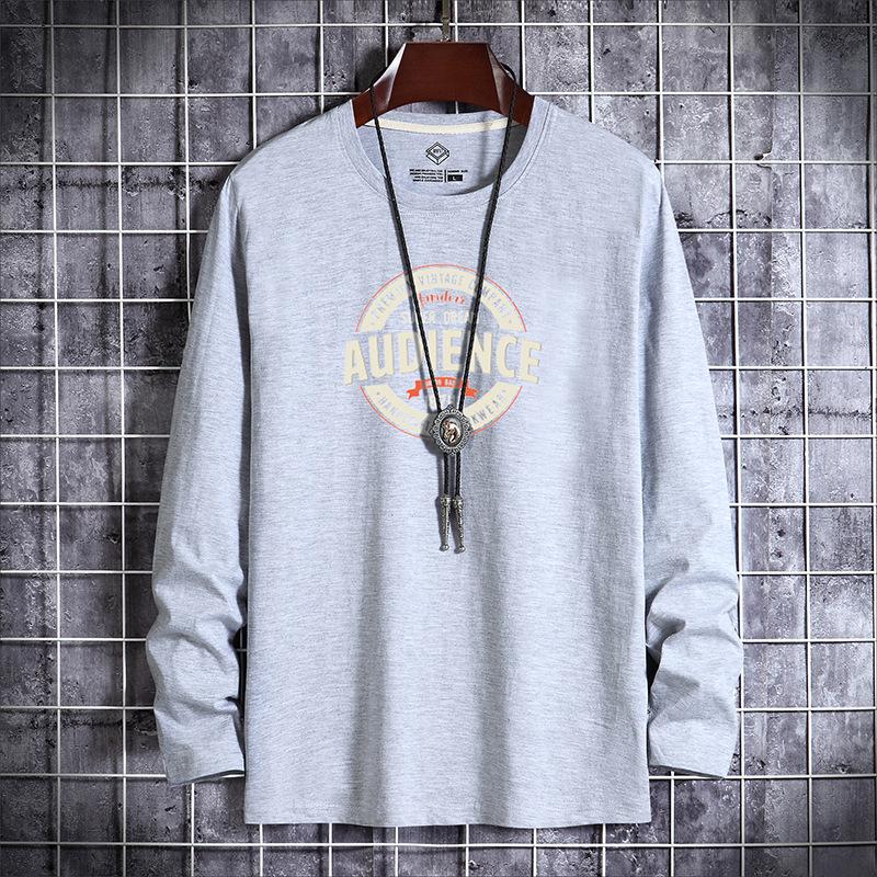 

Мужская осенняя повседневная футболка с длинным рукавом и круглым вырезом с принтом 5XL