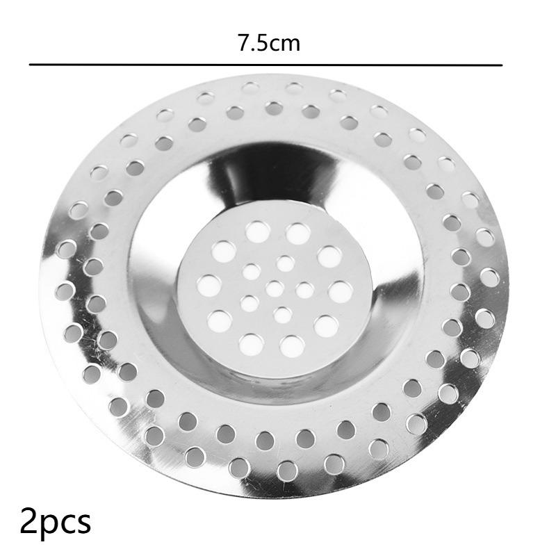 2pcs Stainless Steel Sink Strainer Plug, Multifunction Drain Cover Filter For Home Bathroom, Home Essentials, Bathroom Tools