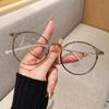 New ultra-light flat glasses female plain artifact round frame square round face small eye frame can be matched with degree