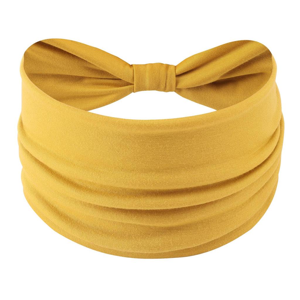 Cross-Border Women's Cotton Yoga Headband - Elastic, Sweat-Absorbing, Fashionable
