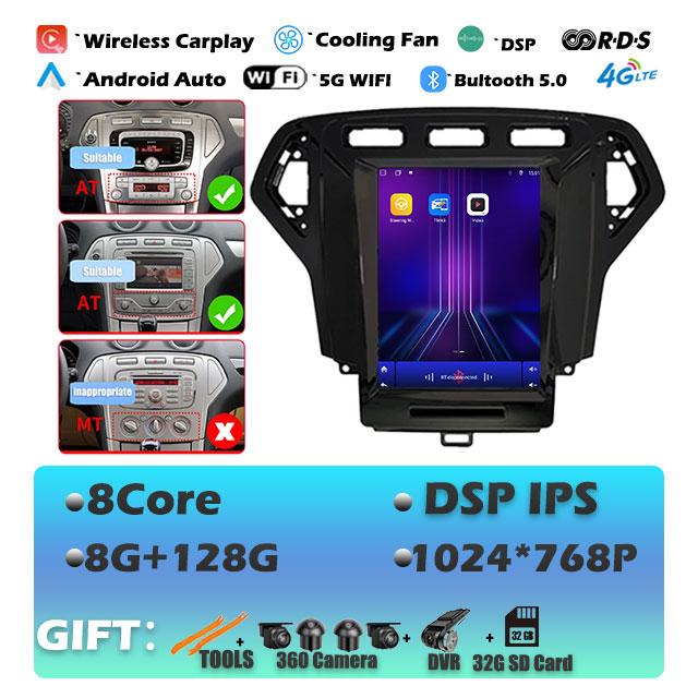 IPS Android 14 For Ford Mondeo 4 2006-2010 Carplay Car Radio Multimedia Video Player Navigaion GPS Stereo