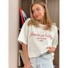 Fashion Style New Arrival Loose Casual Print Letter Cotton T-shirt Loose Printed Cotton T-shirt