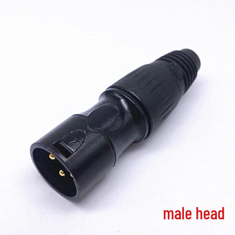 Gold-Plated 3-Pin Copper XLR Mixer Plug (Balanced Male & Female)