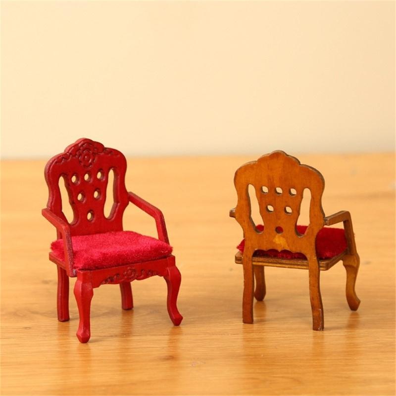 Vintage Stuhl Spielzeug Sessel Figur Modell Realistischer Sessel Vintage Realistisches Puppenhaus Rollenspiel Realistischer Stuhl