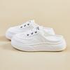 2025 summer new ins Korean version breathable little white shoes female student platform casual sports half slippers