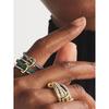 Fashion Gold And Silver Gold-Plated 4 Stackable One-Piece Thick Sparkling Zircon Rings For Women's Party Jewelry Rings