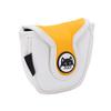 PU Leather   Putter Head Covers with Magnetic Closure Waterproof Cartoon Thicken Plush     Headcover(Yellow White )