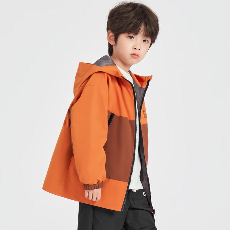 DuoDuoJia Boys Hooded Water-Repellent Outdoor Jacket 110
