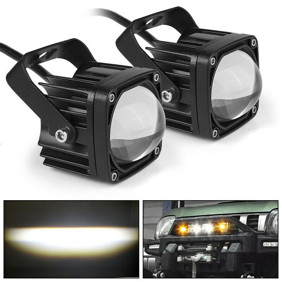 2Pcs 2" Square 20W LED Work Lights Spot Driving Fog Lamp For Car Truck Boat ATV