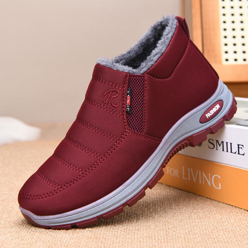

2025TEMU Women s Fleece-Lined Cotton Winter Walking Shoes - Hot-Selling, Thickened Mom Shoes 36