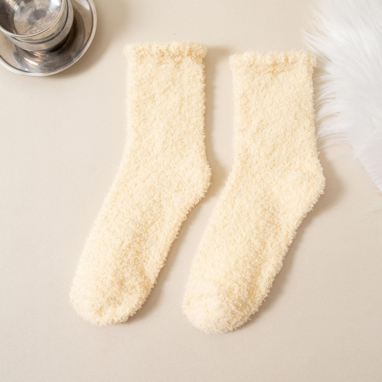 

Женские носки без волос кораллового бархата, теплые носки для ног, плюс плюшевые спальные носки One Size