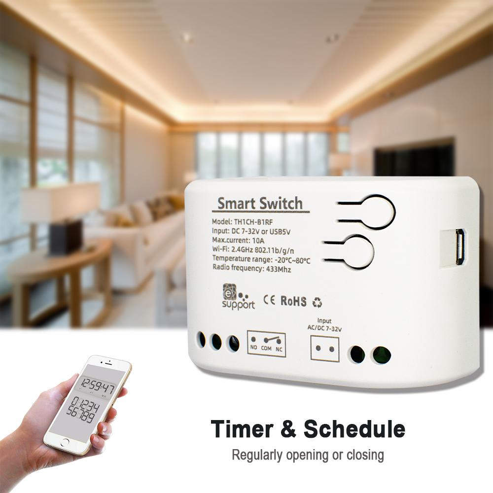 eWeLink WiFi Switch 10A 2200W Wireless Control with Power Consumption Monitoring Temperature and Humidity Thermostat Alexa