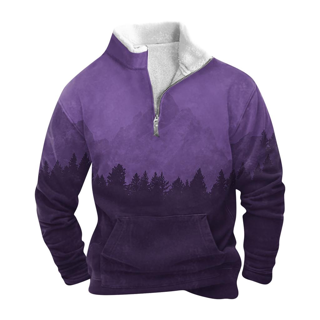 Sweat-shirt à col montant pour hommes, pull décontracté d'extérieur, printemps et automne