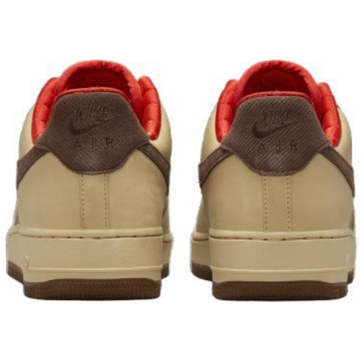 Nike Air Force 1 07 Light British Tan Cacao Wow Men Sneakers Brown Sesame Pecan-Red HQ3447-222
