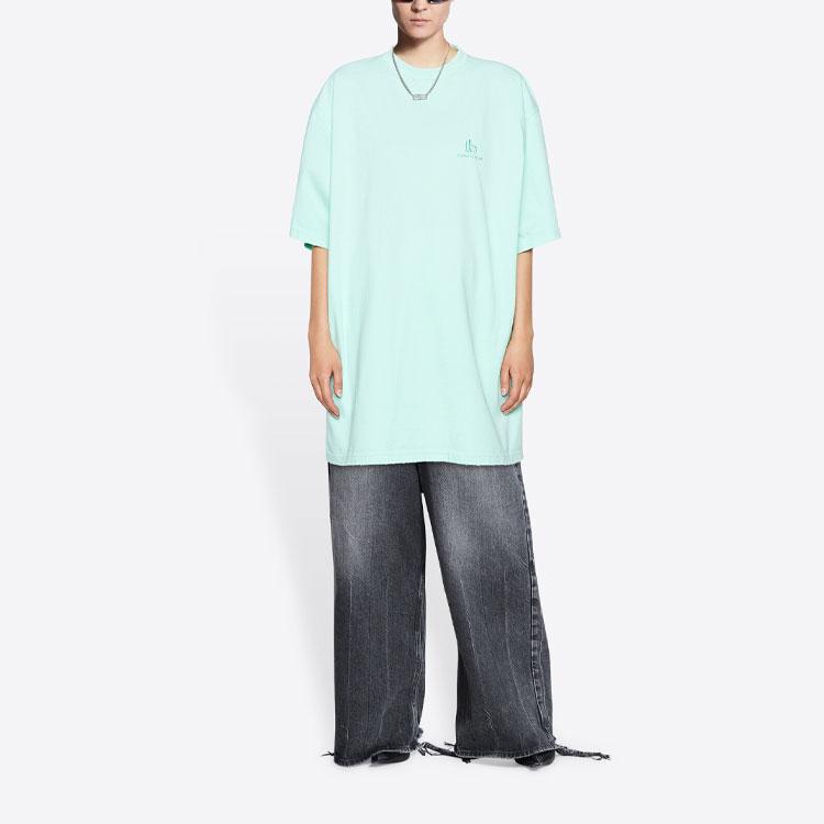 Balenciaga T-shirt Uomo SS22 Verde Menta 681314TLVN10306