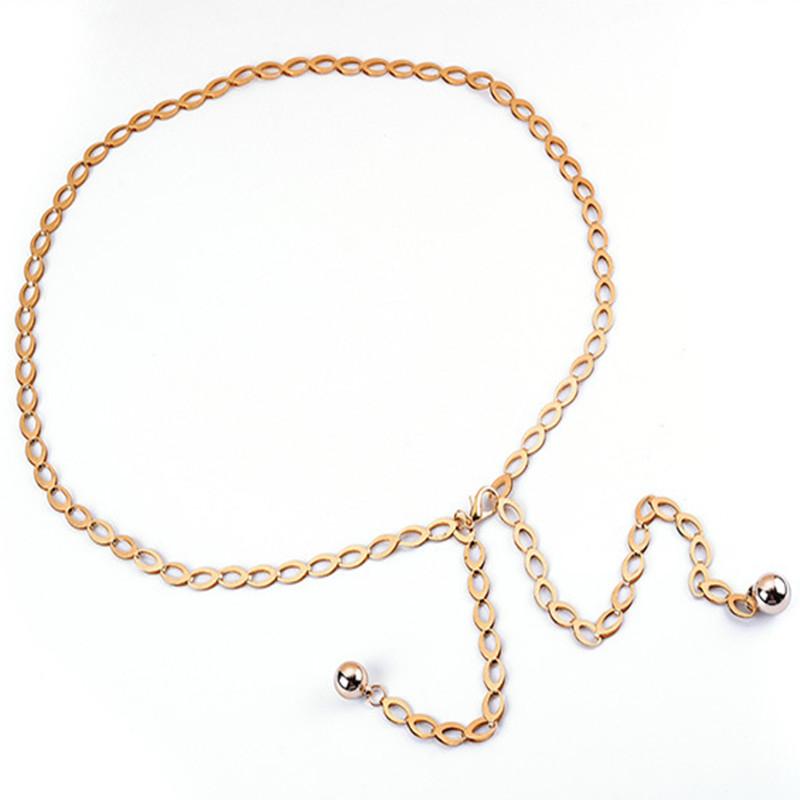 Women Fashion Belts Luxury Designer Belt Retro Silver Carved Hollow Out Chain Belt for Women Elegant Round Metal Women Belt