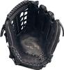 ZETT Youth Baseball Softball Ground Hero Black BJGB76545F Glove, All-Around, Left-Handed Throw, (1900), Size M,