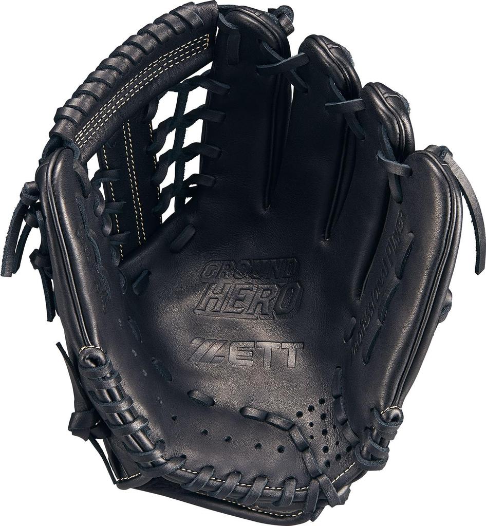 ZETT Youth Baseball Softball Ground Hero Black BJGB76545F Glove, All-Around, Left-Handed Throw, (1900), Size M,