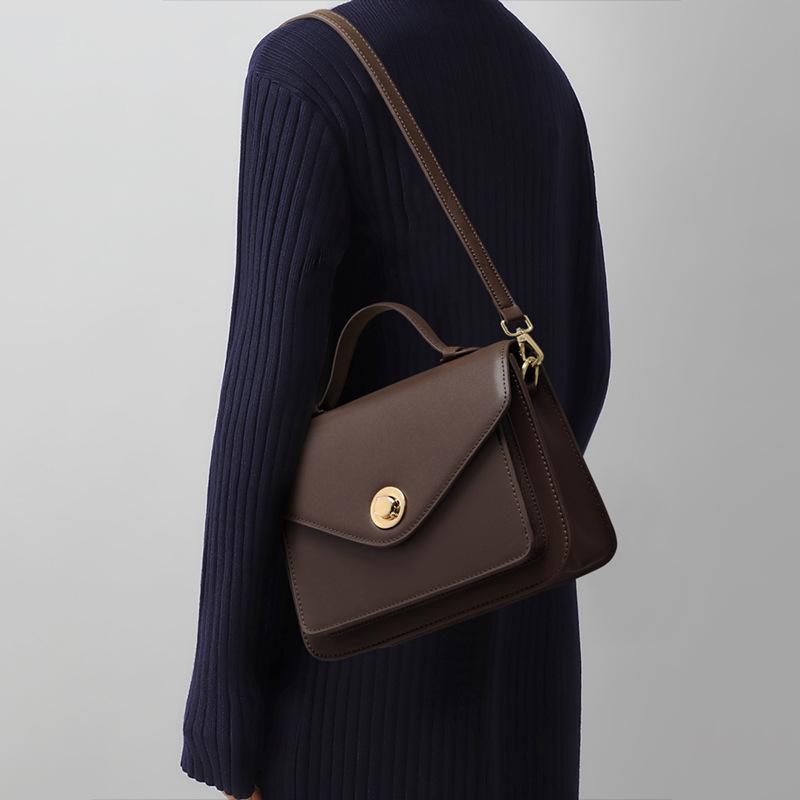 2025 New Fashion Women's Bag Messenger Bag Genuine Leather Commuter Bag High-end Versatile Shoulder Handbag