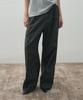 Ledeoli Incision Leopard Wide Cotton Pants [Charcoal]