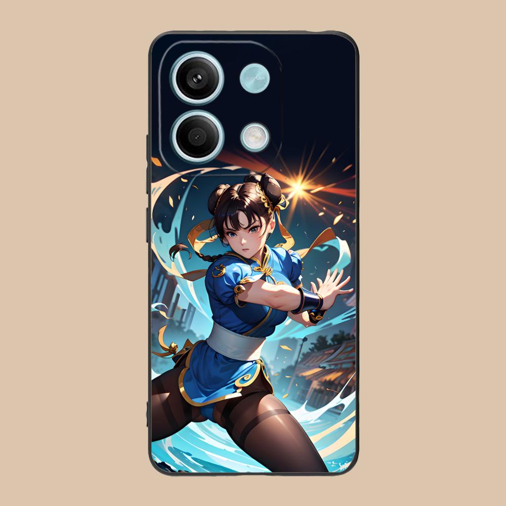 Street Fighter Chunli Phone Case for POCO F7 F6 F5 F4 F3 F2 Pro GT C75 C71 C65 C61 C40 Pro Ultra Colorful Printing Cover Pretty