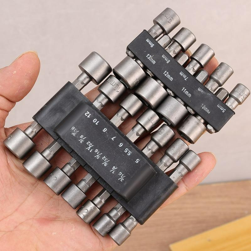 9/14pcs Hexagon Nut Driver Drill Bit Powerful Socket Screwdriver Wrench Electric Impact Bolt Drills Handle Adapter Hand Tools