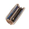 FOXER Women's Leather Wallet, Large Capacity, Long Card Holder, Coin Purse, Gold