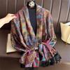 Bohemian Autumn Paisley Cashmere Shawl for Women Jacquard Pashmina Warm Winter Scarves Print Design Lady Foulard Stoles Scarf