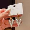 Fall/Winter Elegant Red Ankara Heart Earrings with Drip Glaze - Versatile, High-End Sophistication