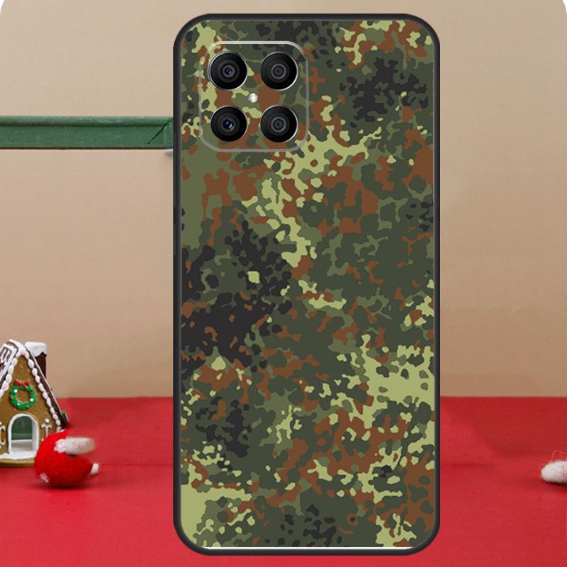 Army Camo Camouflage Case For Honor Magic 8 5 6 7 Lite Honor 400 Pro 200 70 90 X8c X8b X9a X9b X9c X9d Win Cover